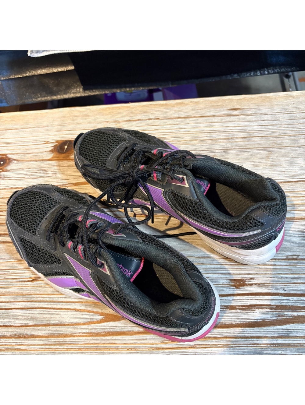 Reebok Women's Running Shoes Black Purple Size 8